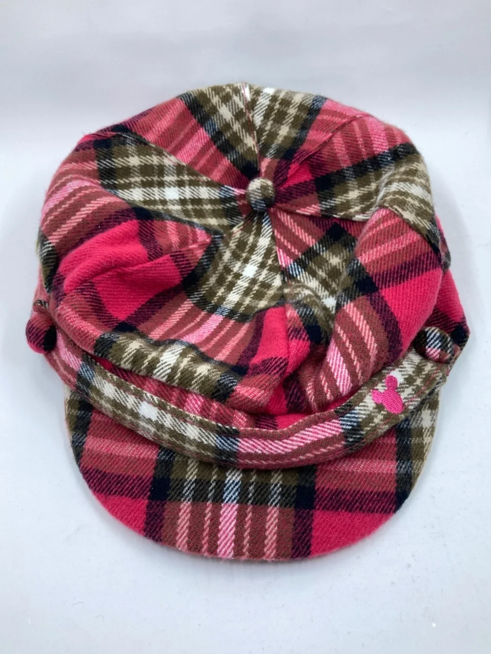 Disney Parks Newsboy Cap Pink Plaid inspired by classic British Design Mickey